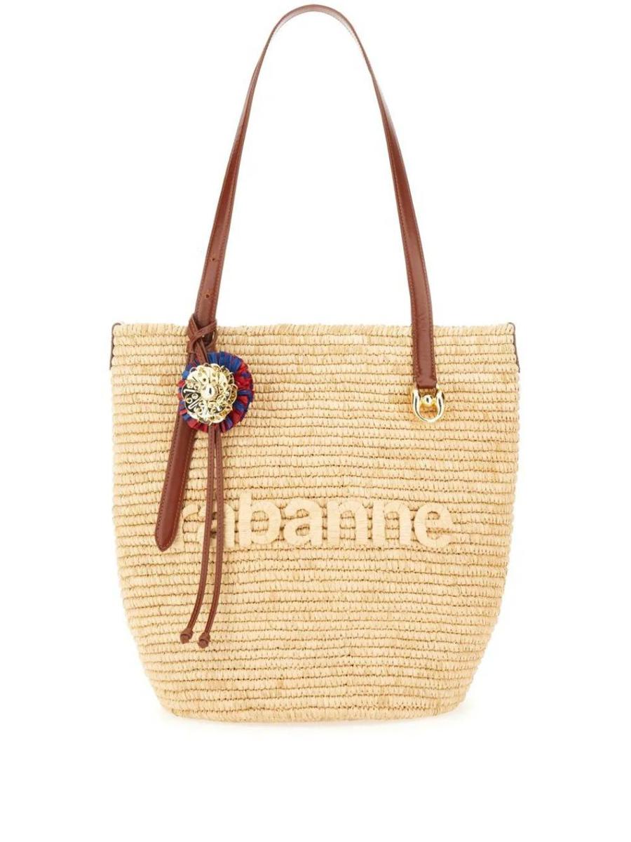 Rabanne Bag In Rafia With Logo