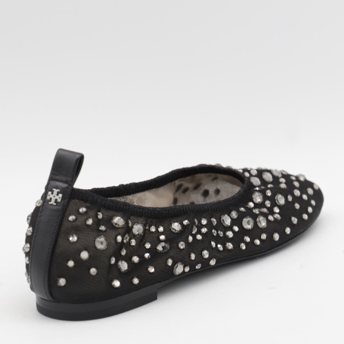 Tory Burch Black Leather Flat