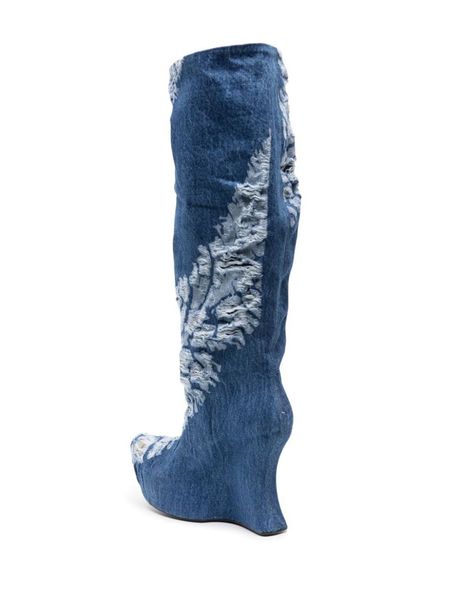 Masha Popova Denim Heel Boots