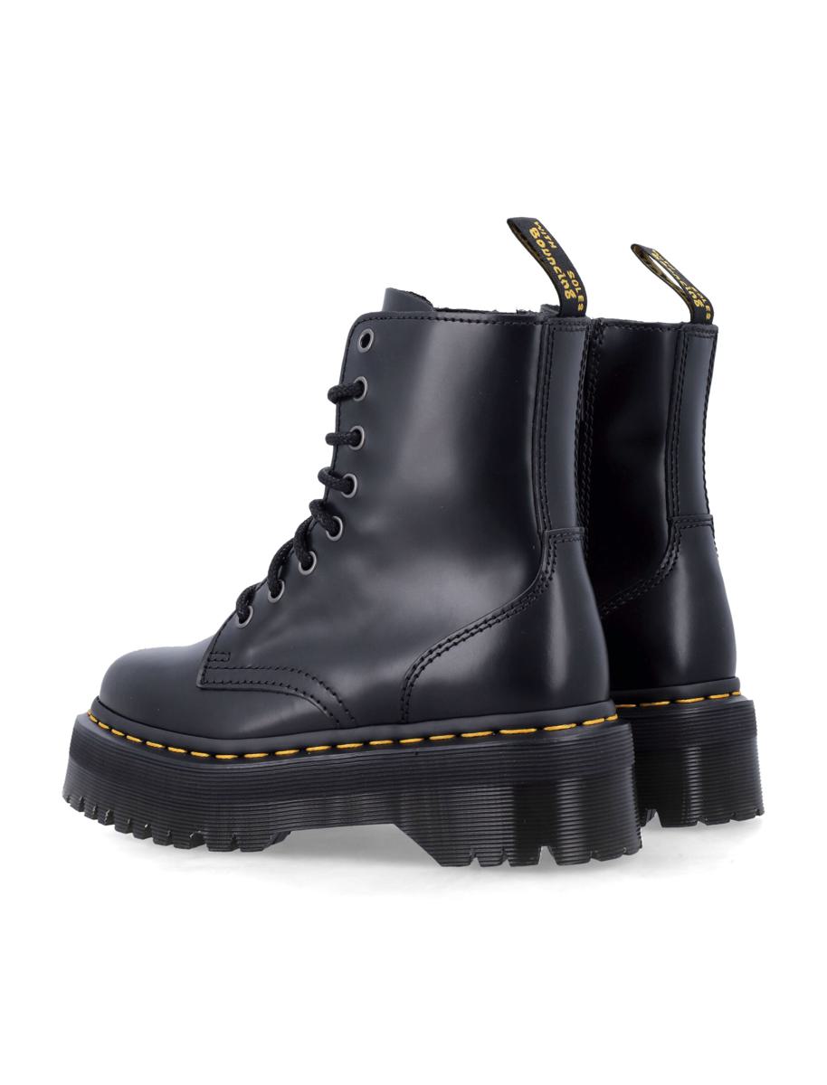 Dr. Martens Jadon Smooth Leather Platform Boots In Black