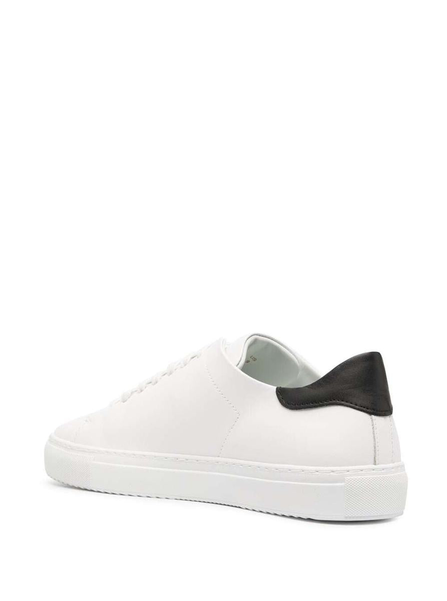 'Clean 90 Contrast' White Low Top Sneakers With Laminated Logo In Leather Man