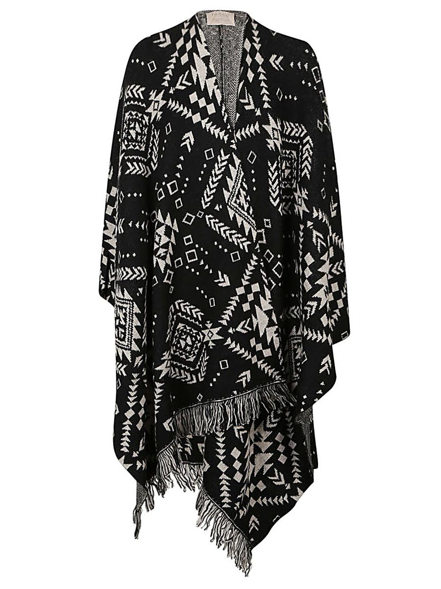Tooco Ethnic Print Jacquard Cardigan