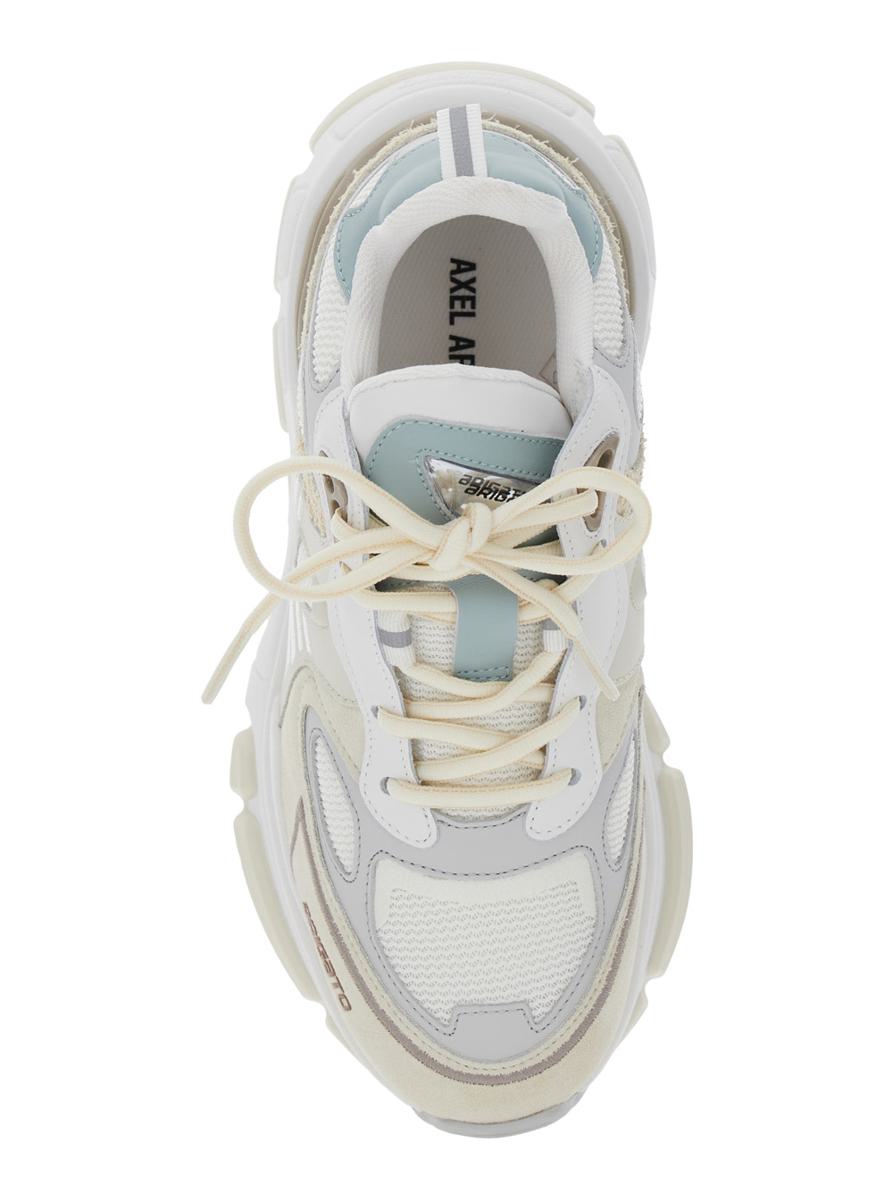 'Sphere Running' Multicolor Sneakers With Chunky Sole And Logo On Tongue In Leather And Fabric Blend Woman