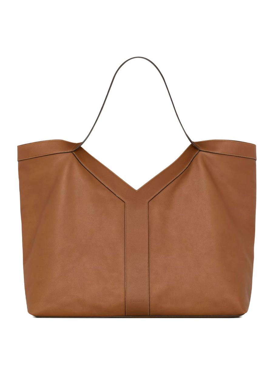 Saint Laurent Y Large Tote In Grained Leather Bags