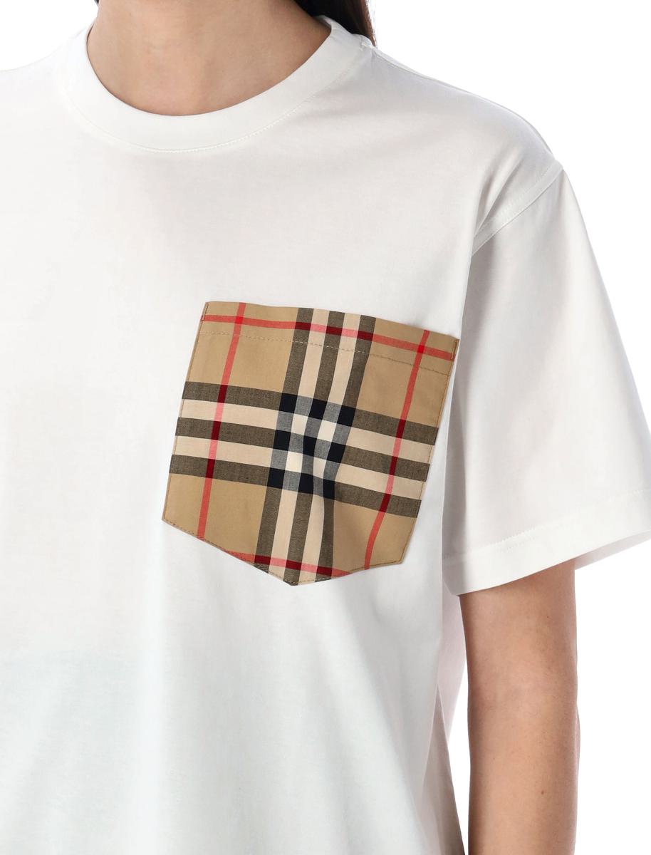 Burberry Check Pocket Cotton T-Shirt