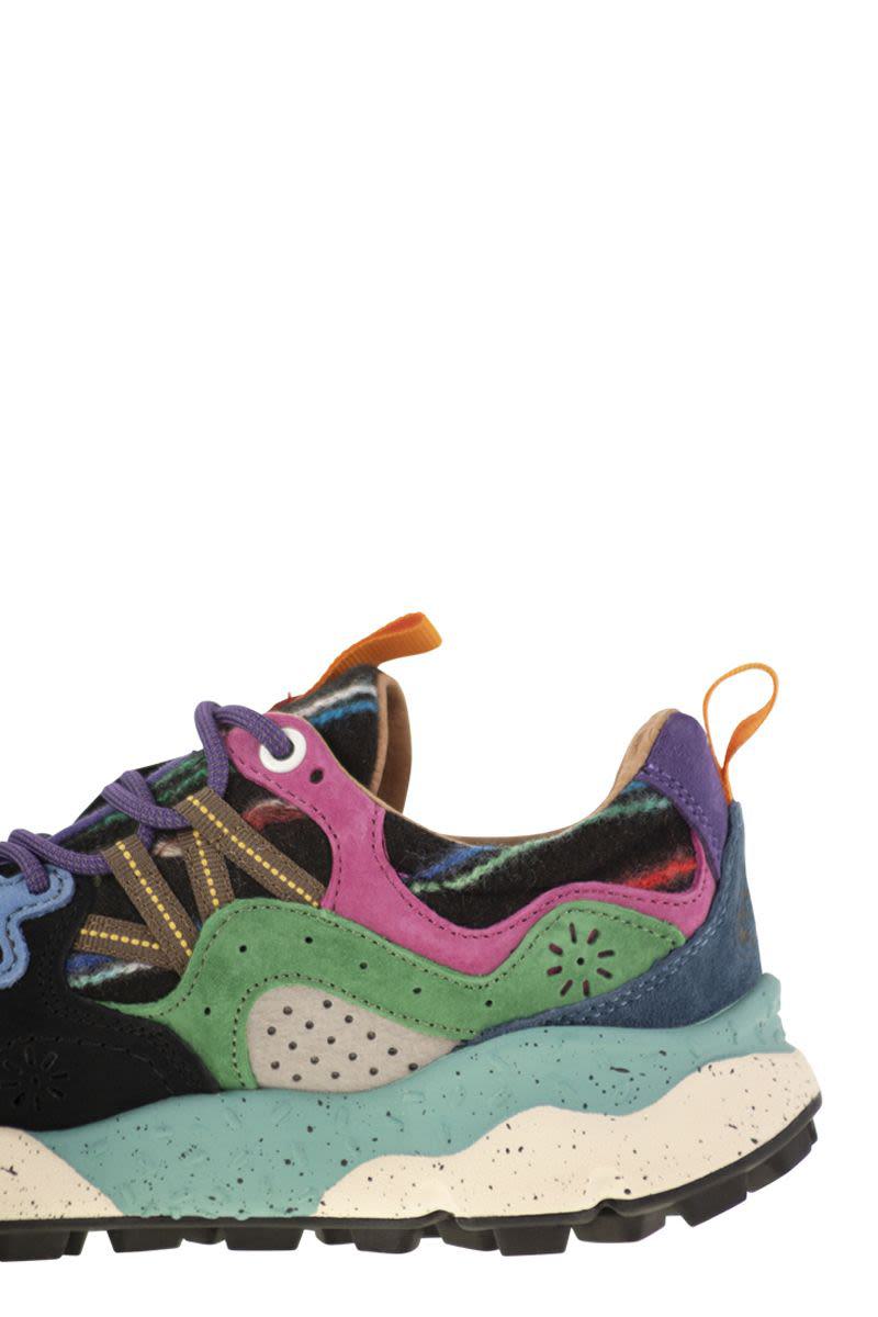 Flower Mountain Yamano 3 - Sneakers In Suede And Technical Fabric