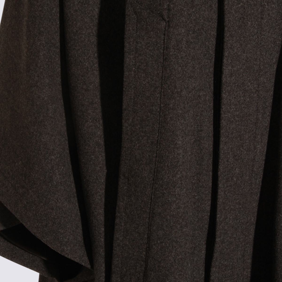 MM6 Maison Margiela Dark Grey Wool Capes