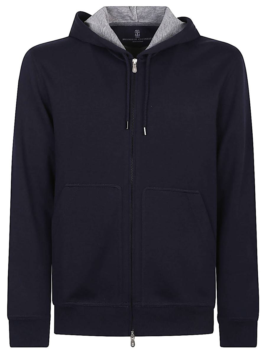 Brunello Cucinelli Cotton Blend Zipped Hoodie