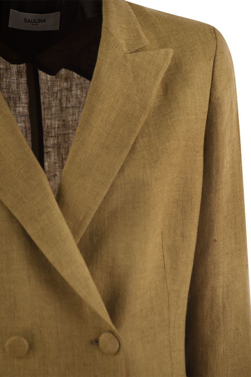 Saulina Assunta - Double-Breasted Linen Jacket