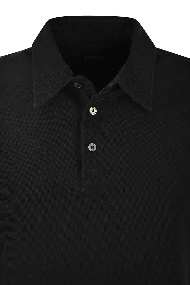Fedeli Short-Sleeved Cotton Polo Shirt
