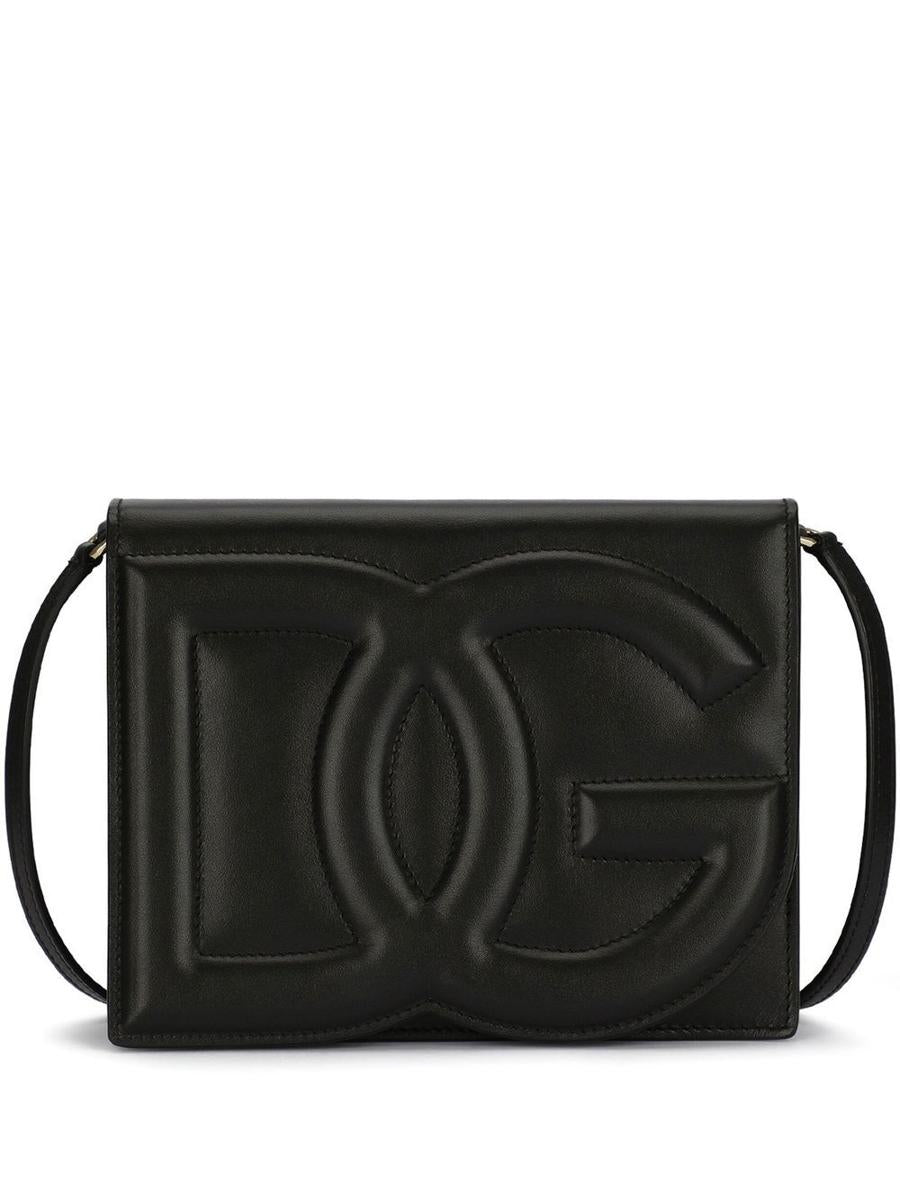 Dolce & Gabbana Dg Logo Leather Crossbody Bags