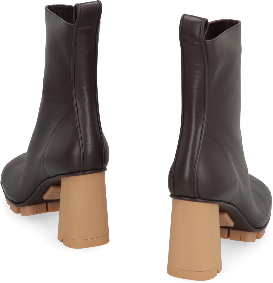 Bottega Veneta Shore Leather Ankle Boots