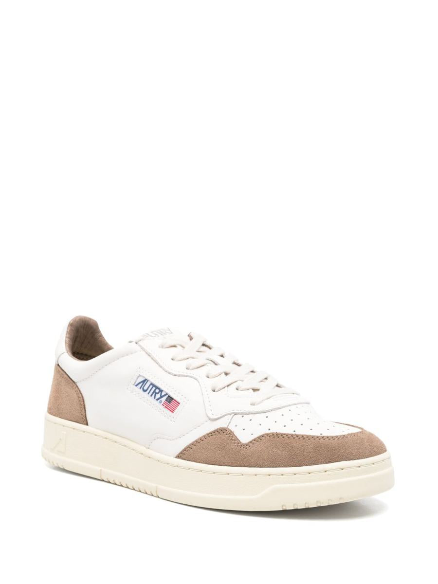 Autry 'Medalist' Sneakers In White Leather And Brown Suede
