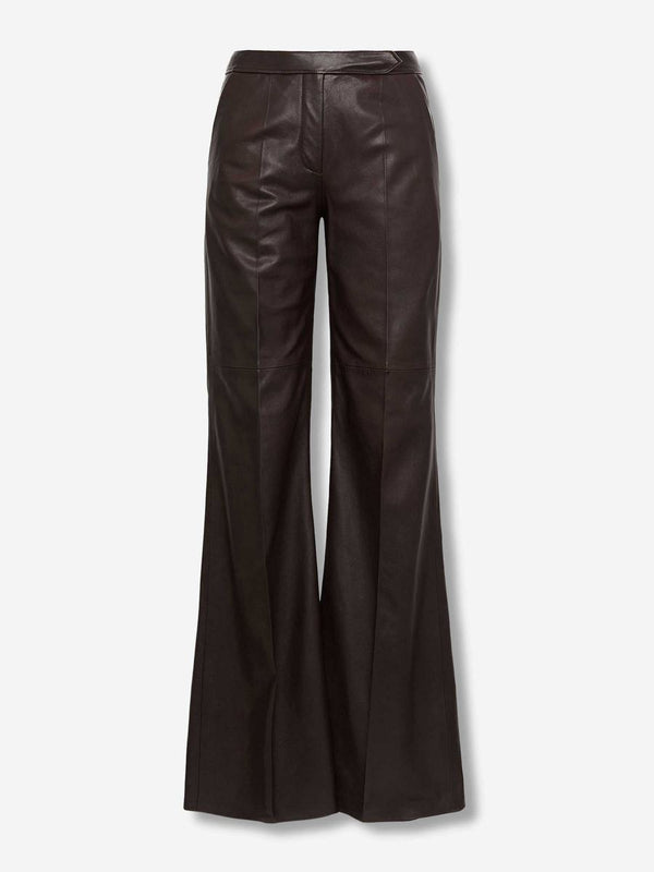 dorothee schumacher flared leather pants