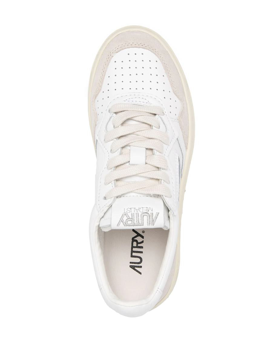 Autry Medalist Low Wom Leat/Suede White