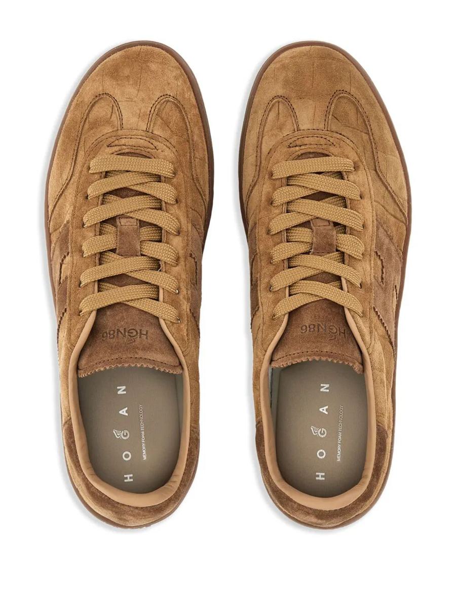 Hogan Cool Crocodile Effect Suede Sneakers Shoes