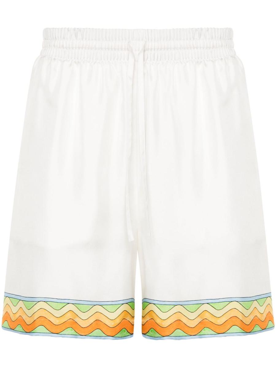 Casablanca Drawstring Silk Shorts