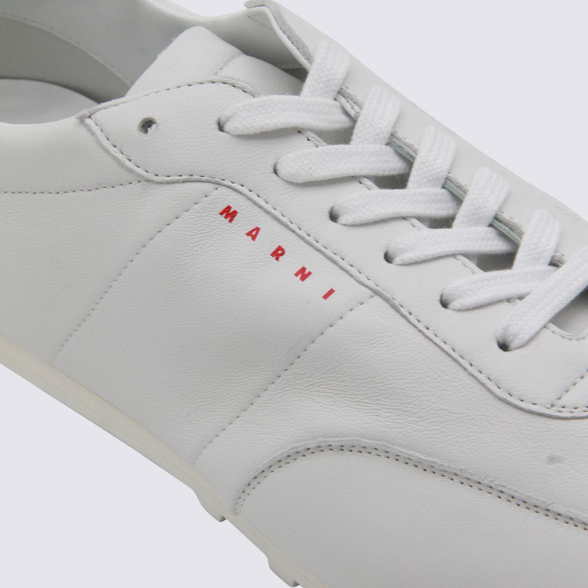 Marni White Leather Softy Soccer Sneakers