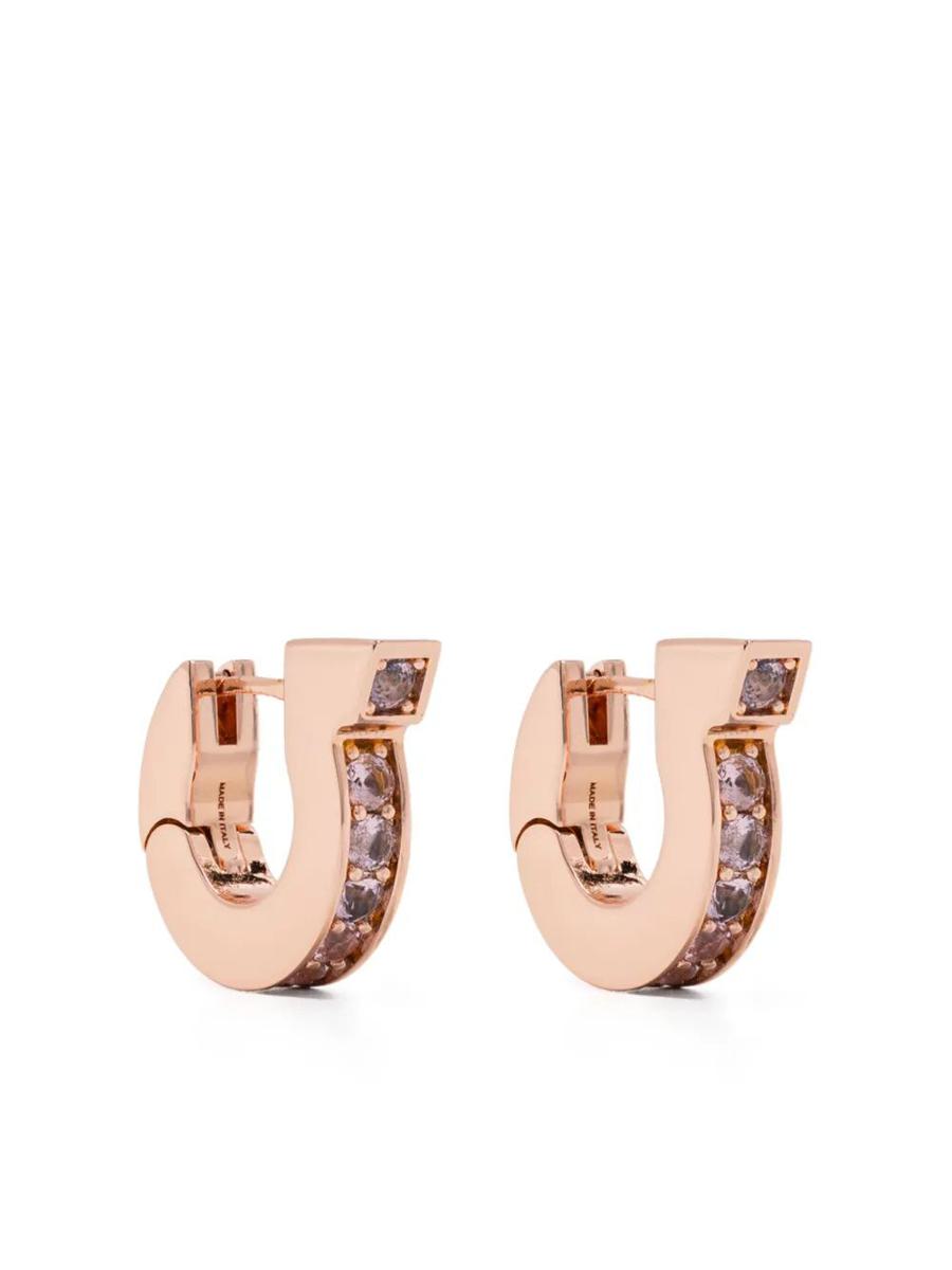 Salvatore Ferragamo Gancini Crystals Earrings Accessories