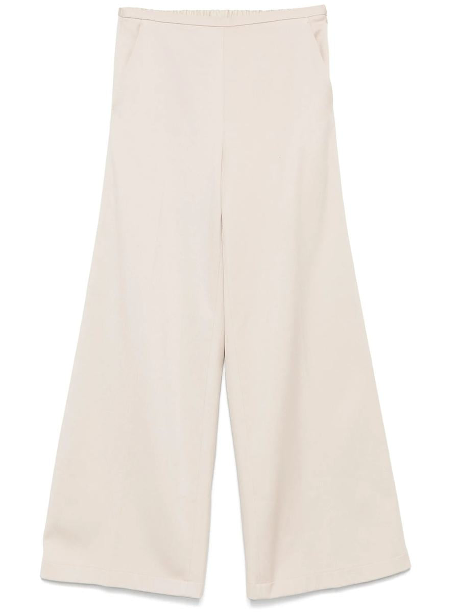 Forte_Forte Mercerized Cotton Twill Flared Pants Clothing