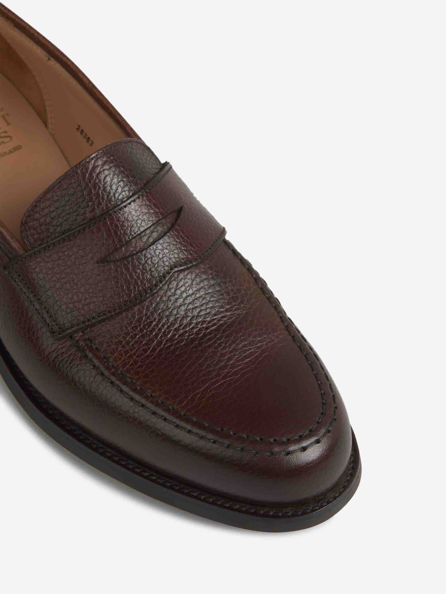 Crockett & Jones Grained Leather Loafers