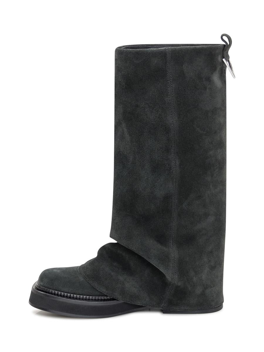 The Attico Black Suede Boot The Attico