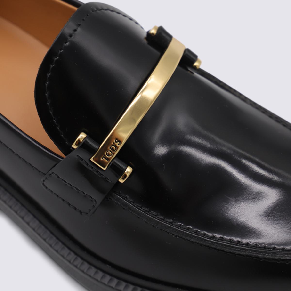Tod'S Black Leather Loafers