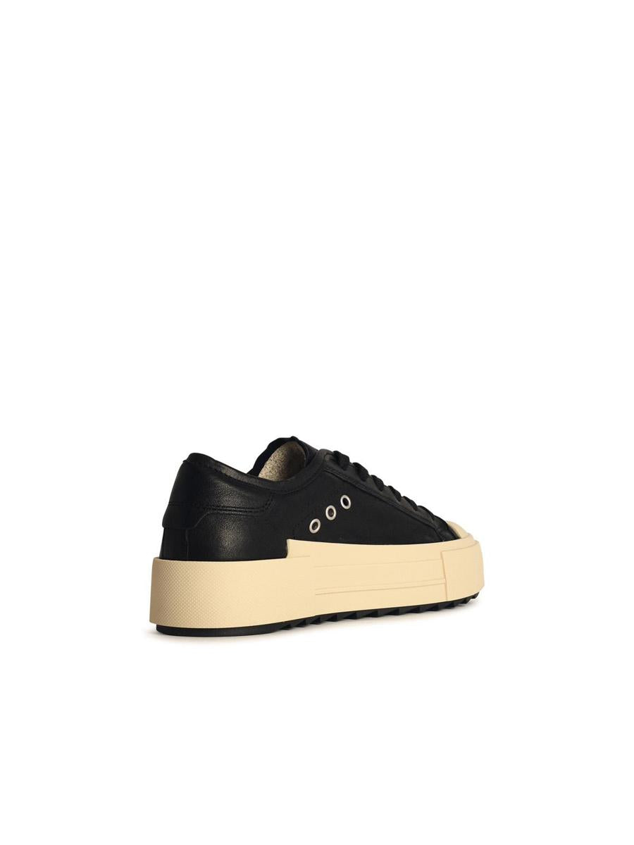 Philippe Model 'Paris' Black Leather Sneakers