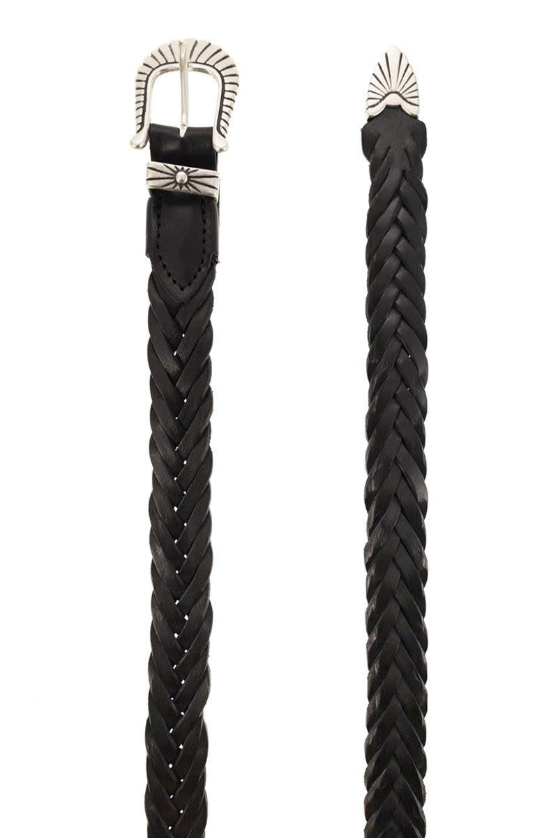 Alberto Luti Braided Leather Belt
