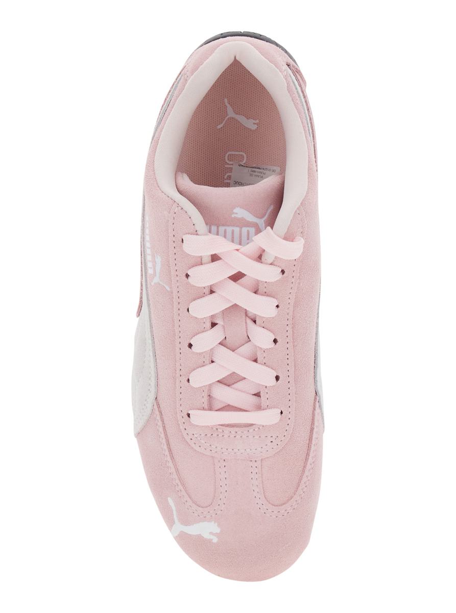 'Speedcat' Pink Sneakers With Logo Print On The Side And Logo Lettering On The Side In Suede Unisex