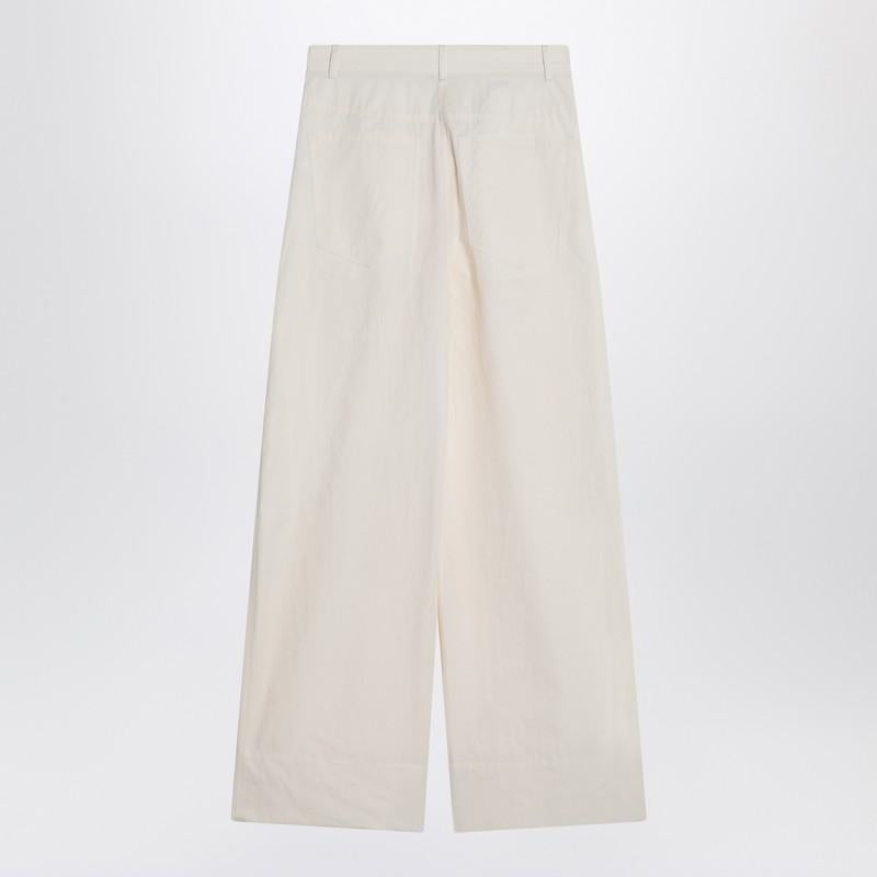 Mkdt Studio Wide Écru Trousers In