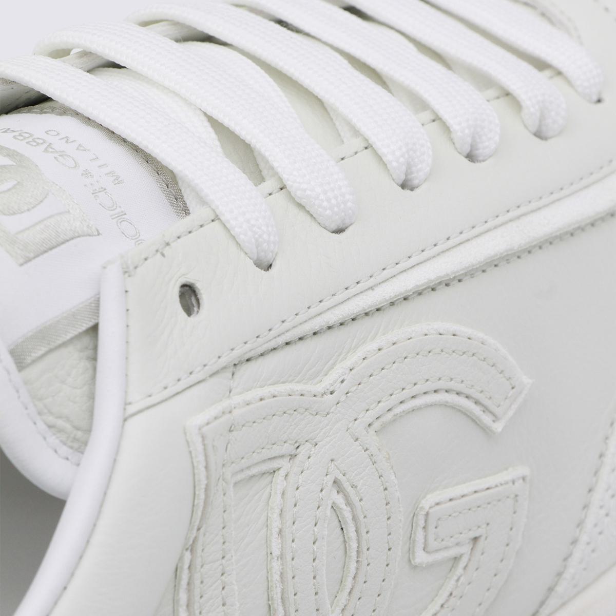 Dolce & Gabbana White Leather Sneakers