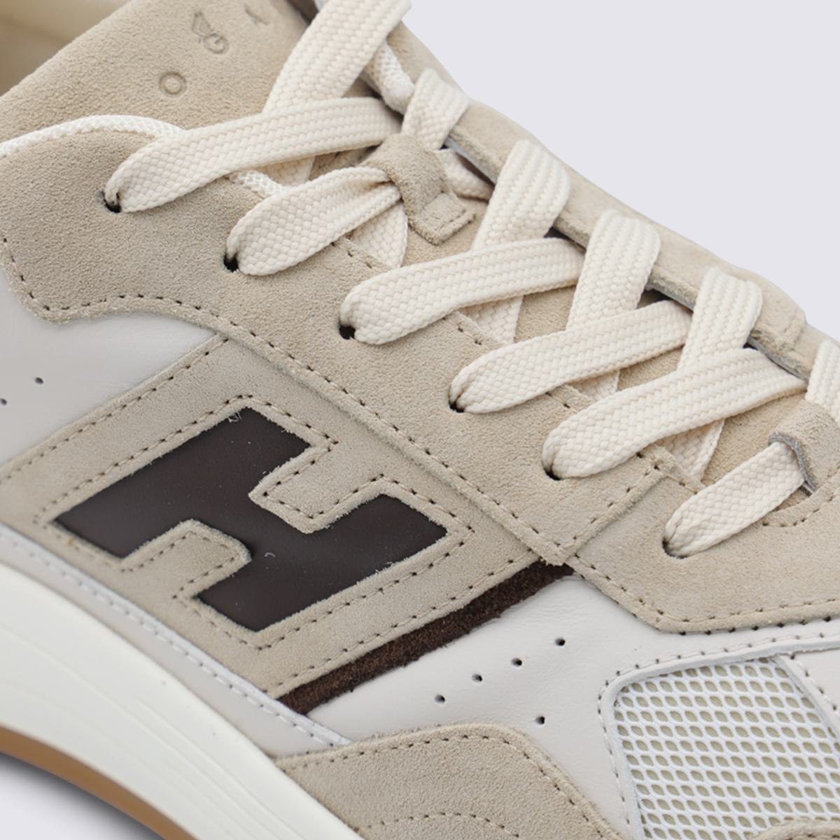 Hogan Beige And Brown Sneakers