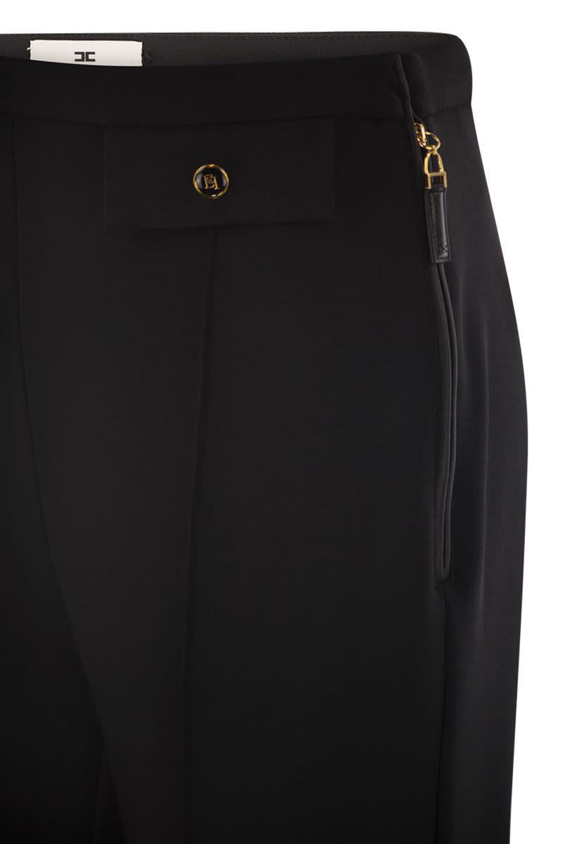 Elisabetta Franchi Double Crepe Trousers