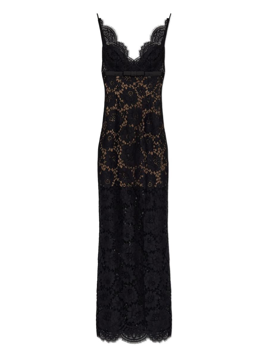 Self-Portrait Black Floral Lace Maxi Dress Clothing