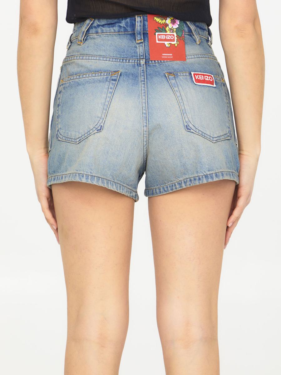 Light-Blue Denim Shorts