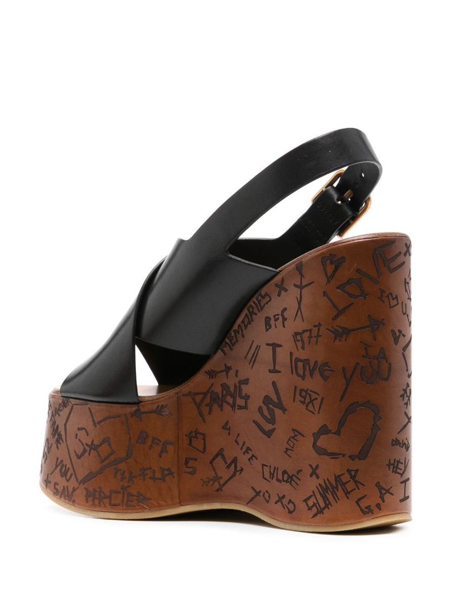 Chloé Maxime Wedge Sandals Shoes