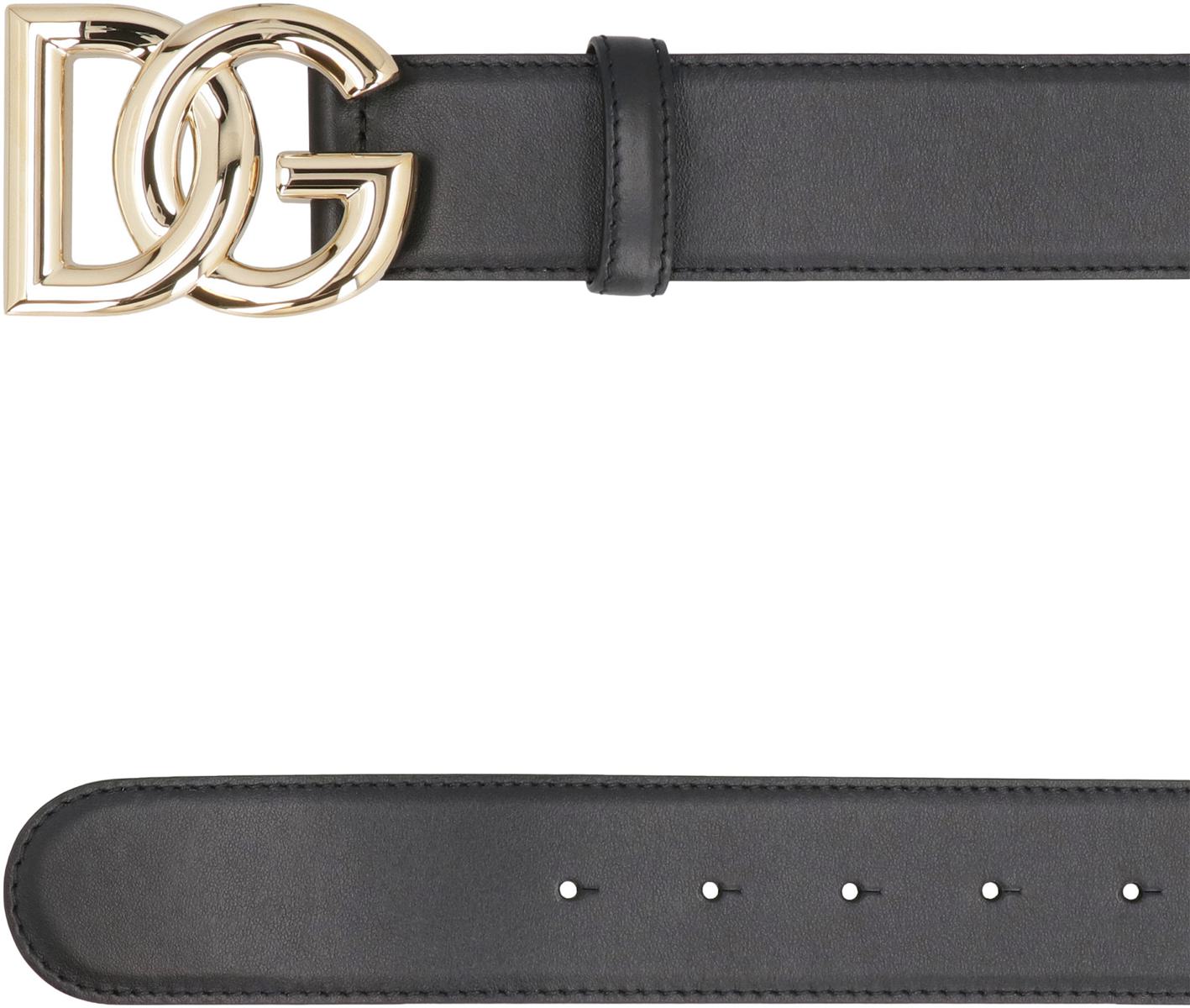 Dolce & Gabbana Dg Buckle Leather Belt