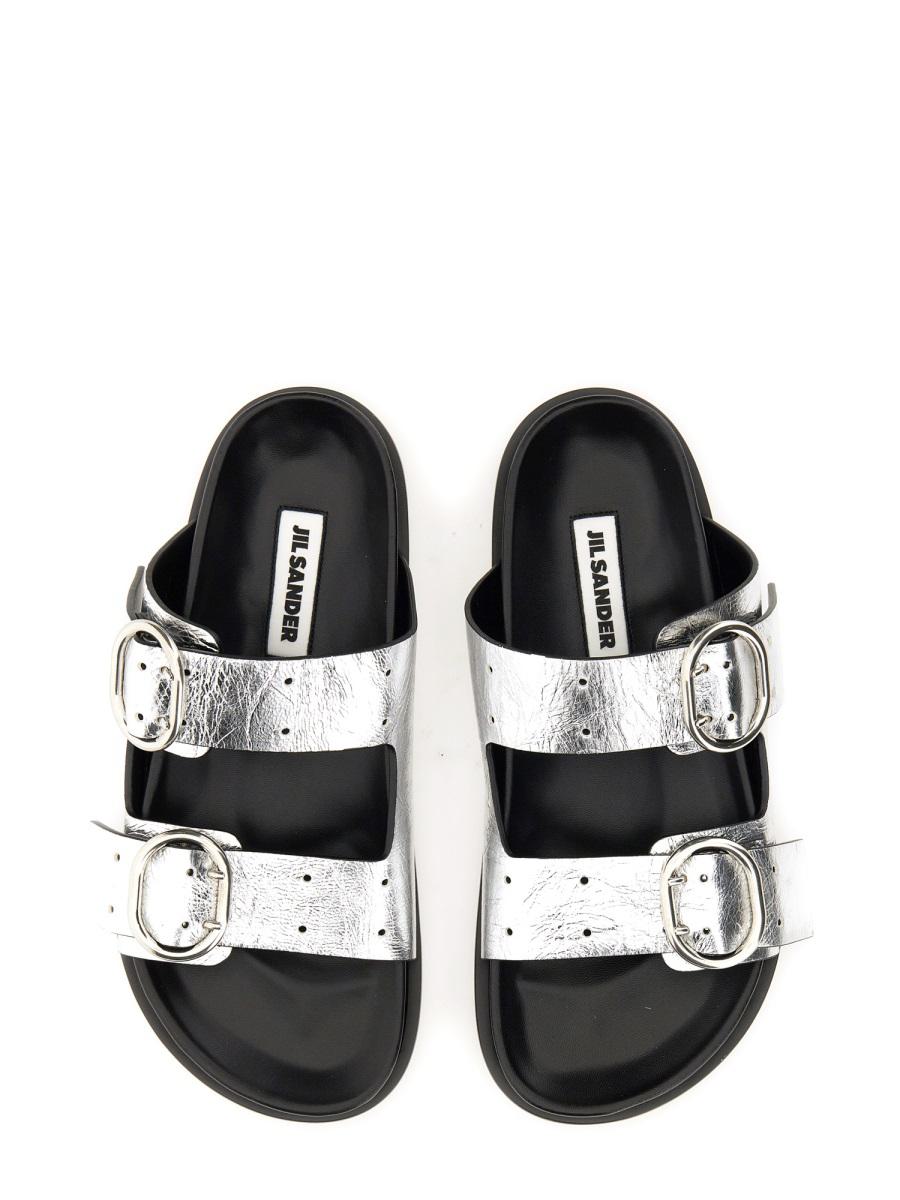 Jil Sander Leather Sandal With Buckle