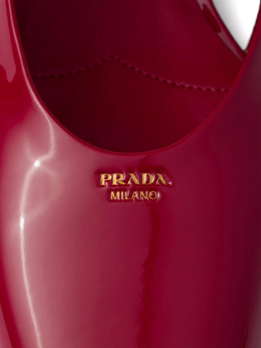 Prada Leather Slingback Ballerina Shoes