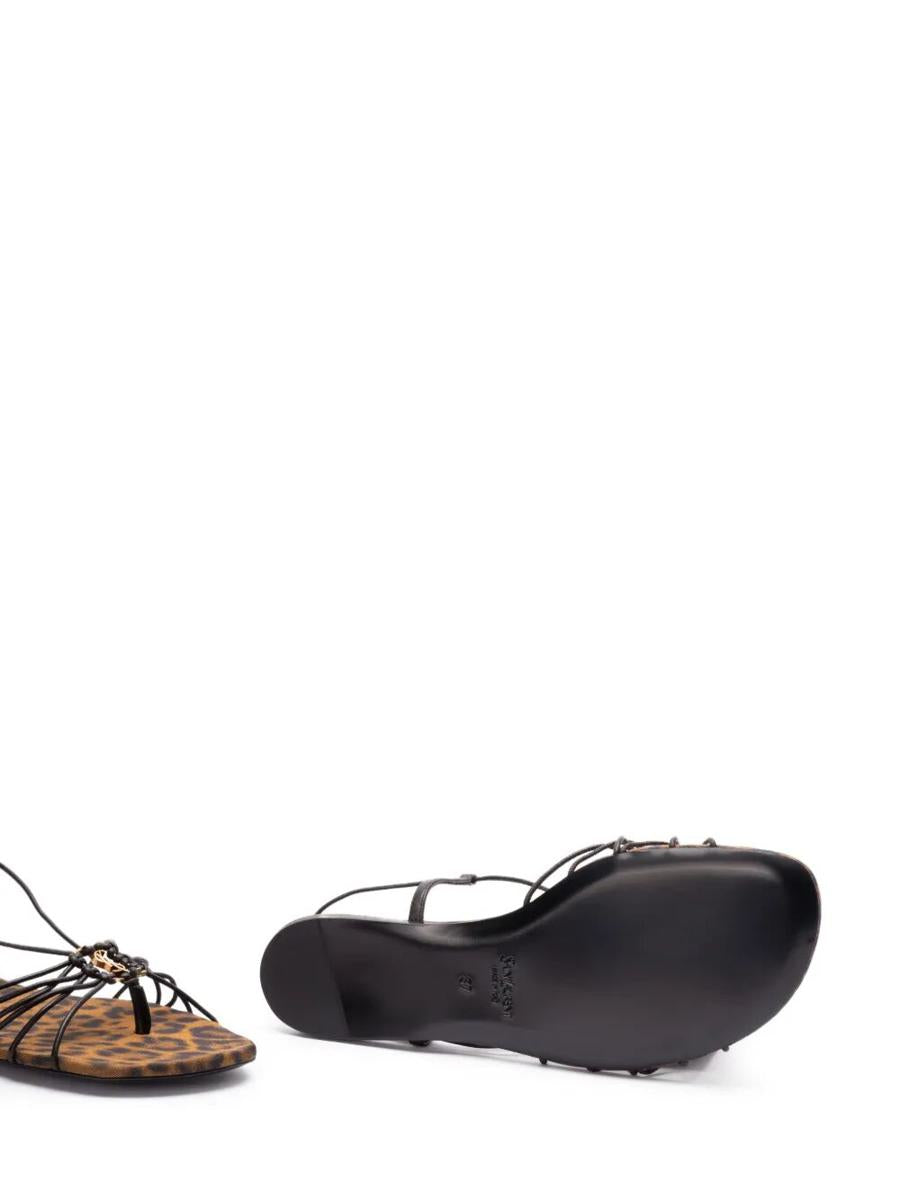 Saint Laurent Ankle Strap Babylone Flat Sandals Shoes