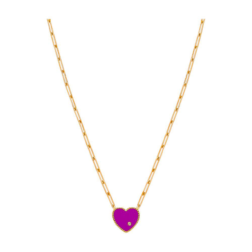 Yvonne Leon Small Solitary Heart Necklace