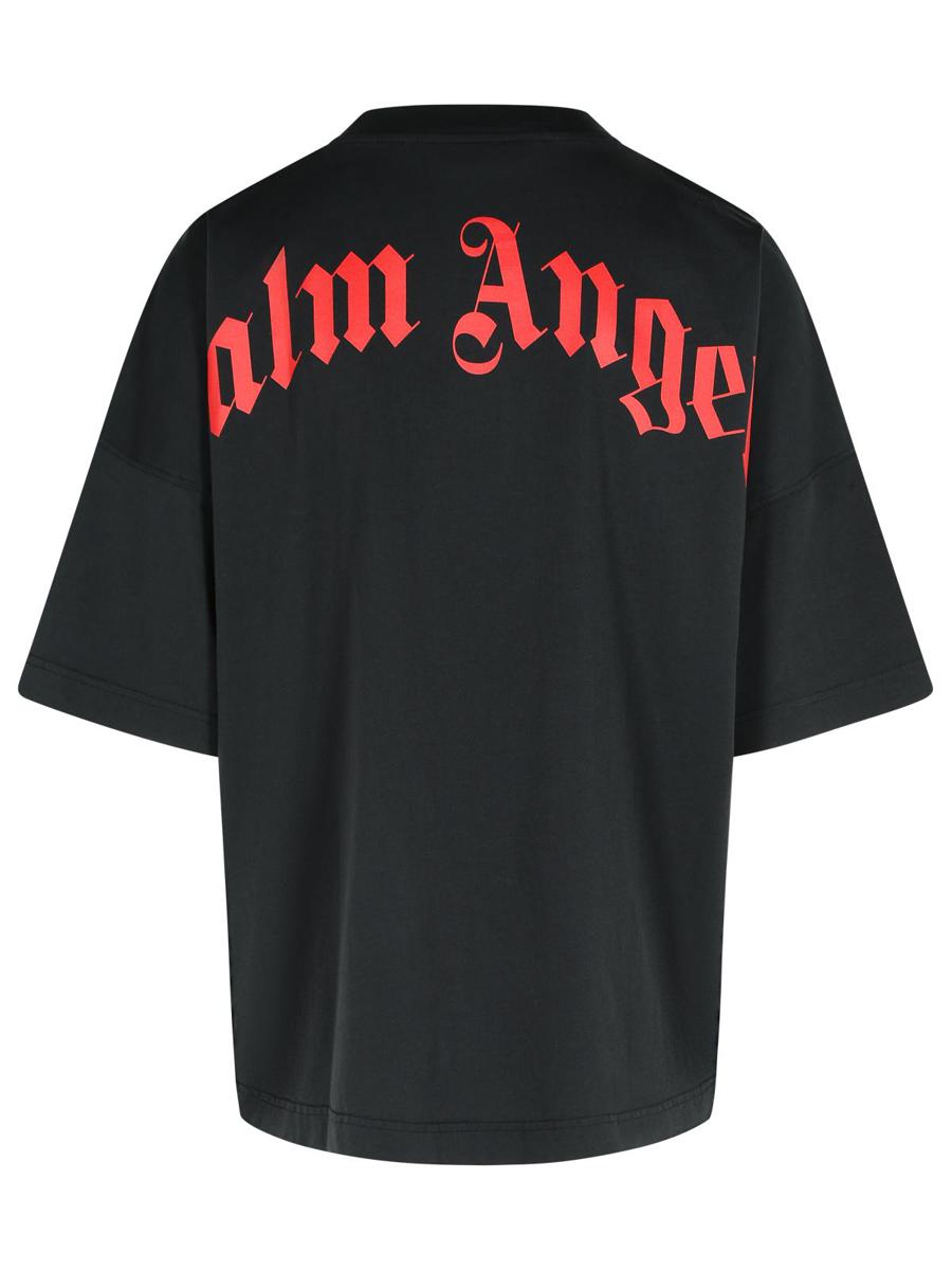 Palm Angels Black Cotton T-Shirt