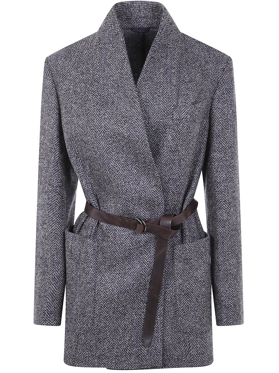 Brunello Cucinelli Belted Suit-Type Jacket Clothing