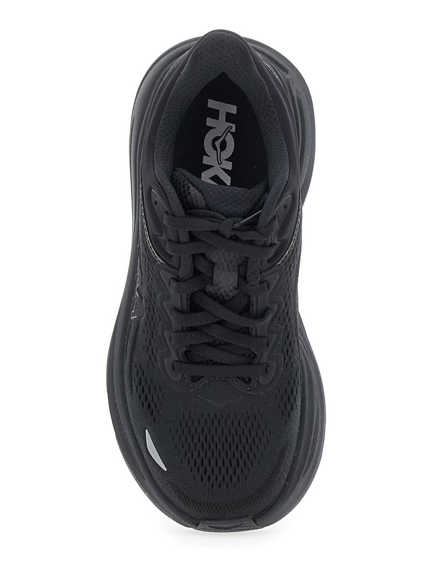 'Bondi 9' Black Low Top Sneakers With Maxi Logo Lettering On The Side In Tech Fabric Unisex