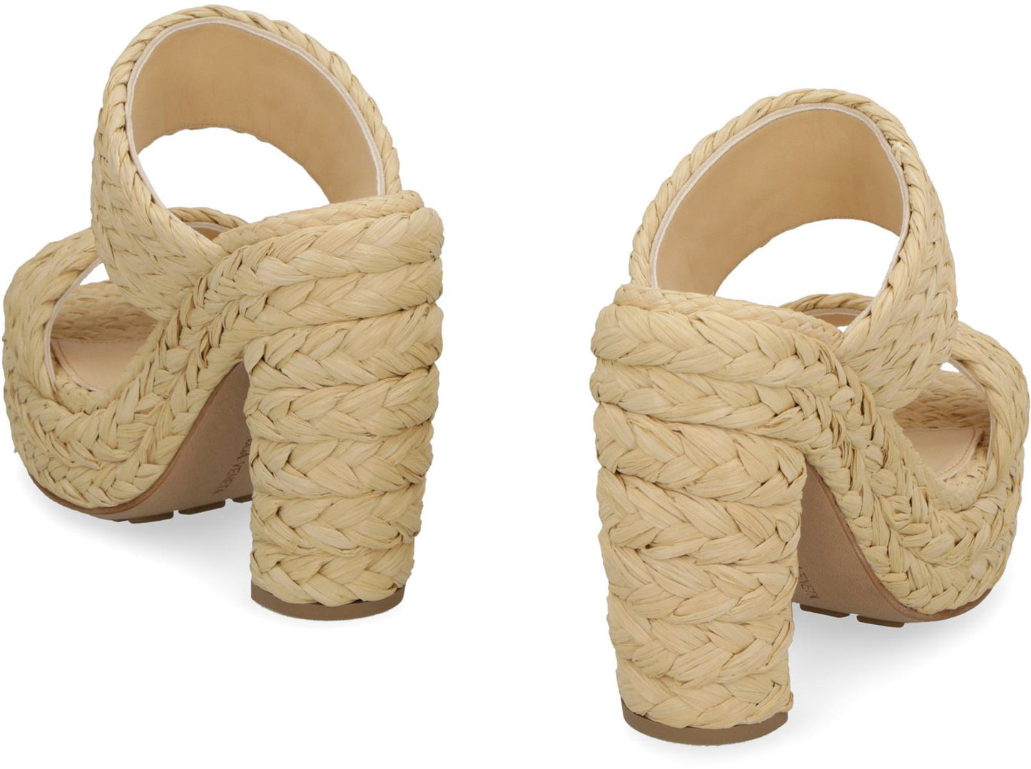Bottega Veneta Canalazzo Raffia Mules