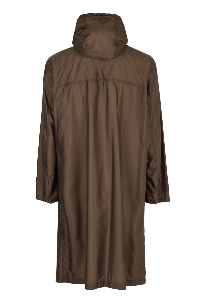 Herno Hooded Techno Fabric Raincoat