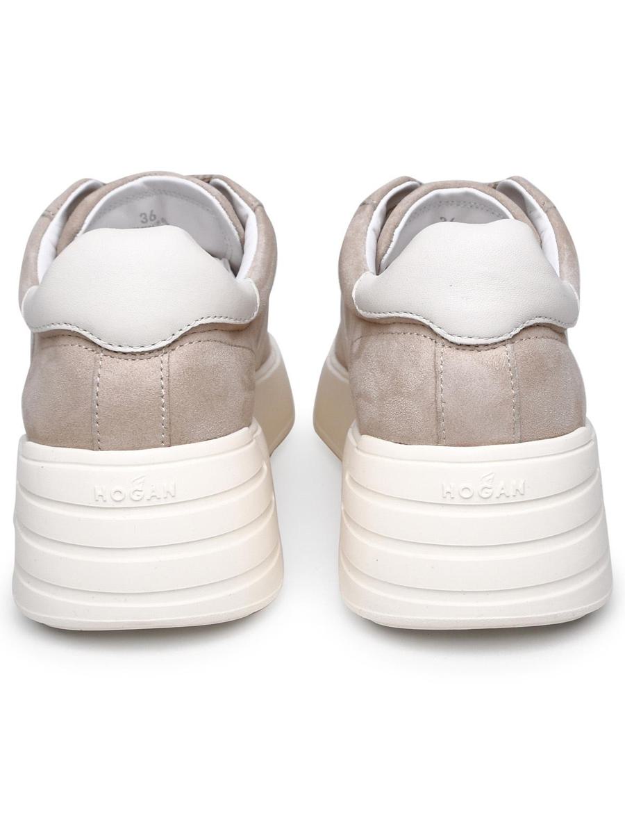 Hogan Beige Rebel Suede Sneakers