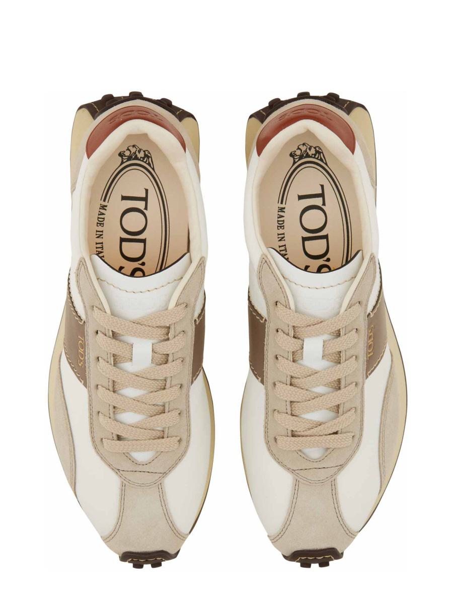 Tod'S Leather And Fabric Sneaker