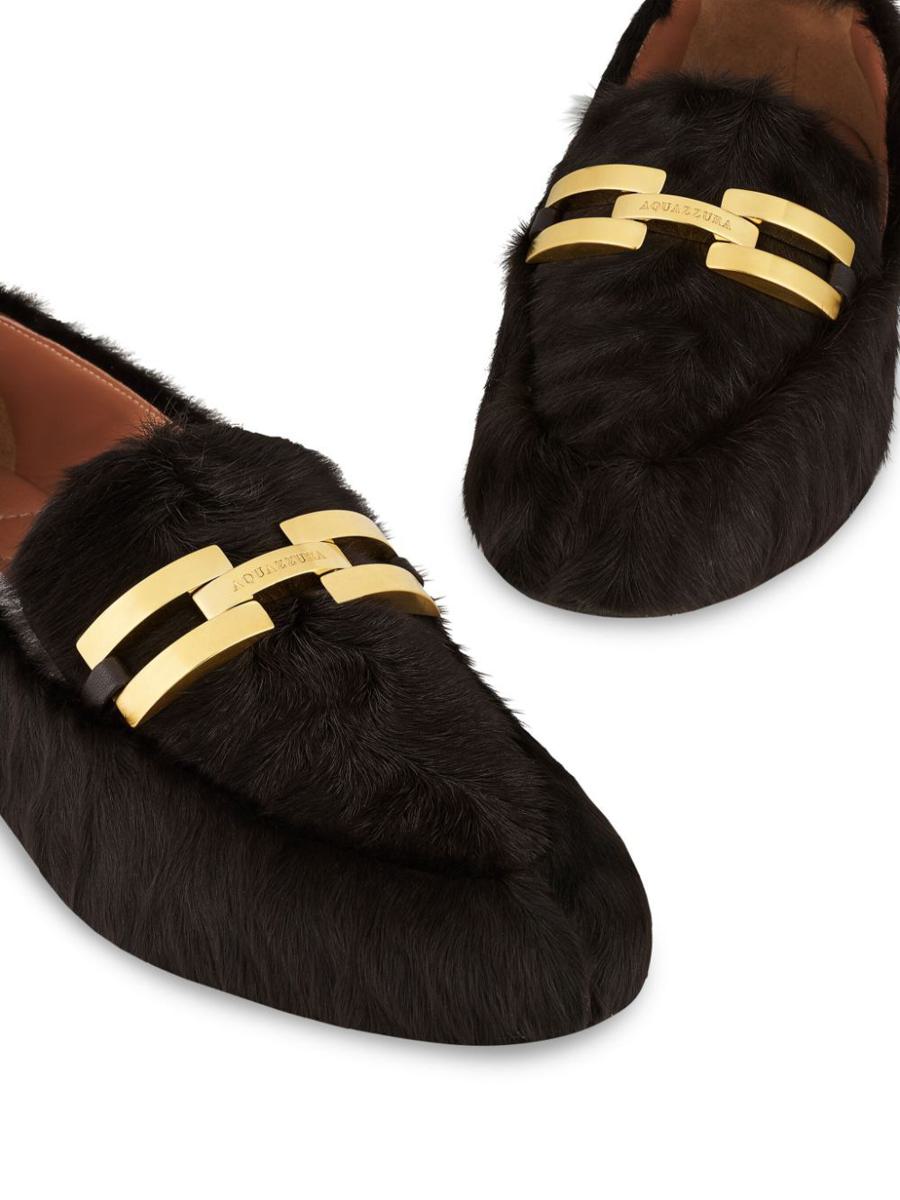 Aquazzura Furry Brandi Mocassin Shoes